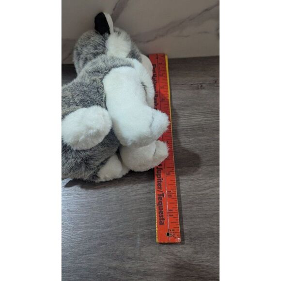 TB   Trading Co 9"Plush Husky Dog Toy " Gray & White Stuffed Animal - Picture 8 of 11